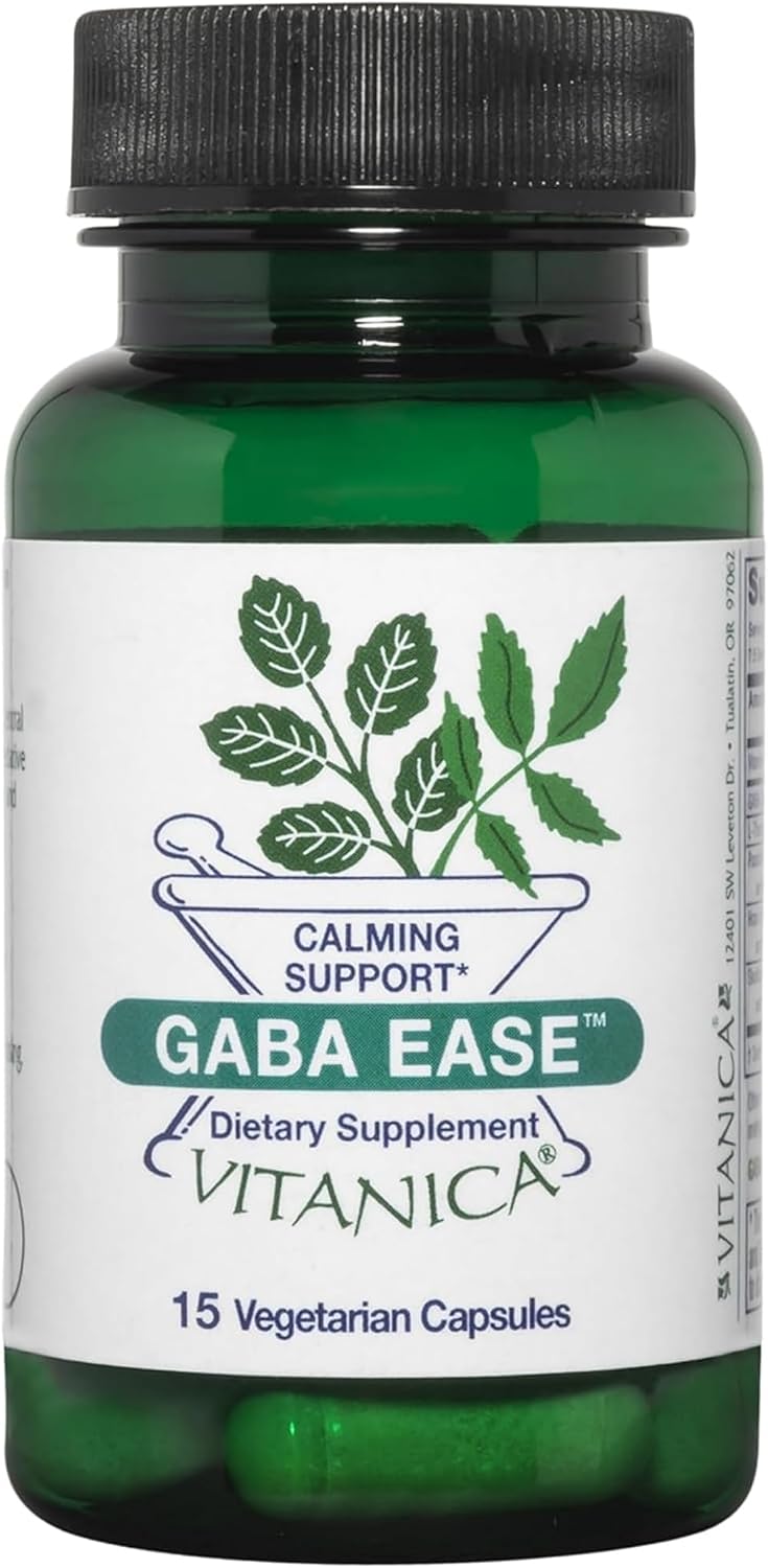 Vitanica, GABA Ease, Apoyo Calmante, Vegano, 15 Cápsulas