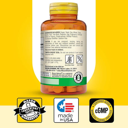 Mason Natural Vitamina B12 50 mcg con Calcio – Veganos y vegetarianos: La B12 se encuentra principalmente en – Image 6