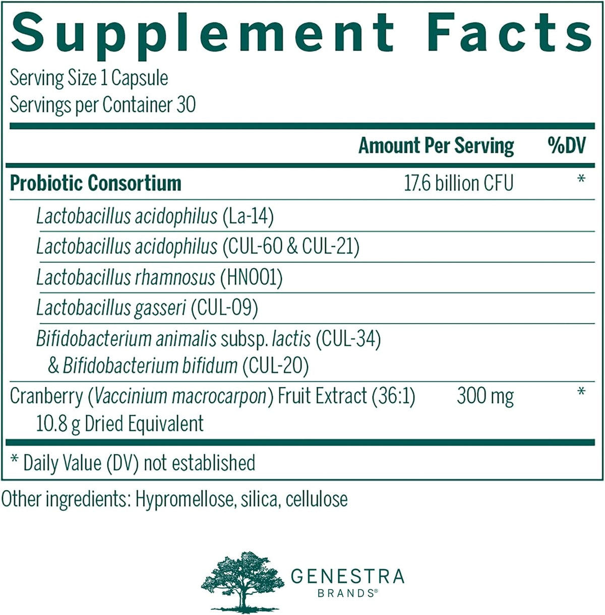 Genestra Brands HMF Women's Daily - Probiótico para la Salud Femenina (30 Cápsulas) – Image 2