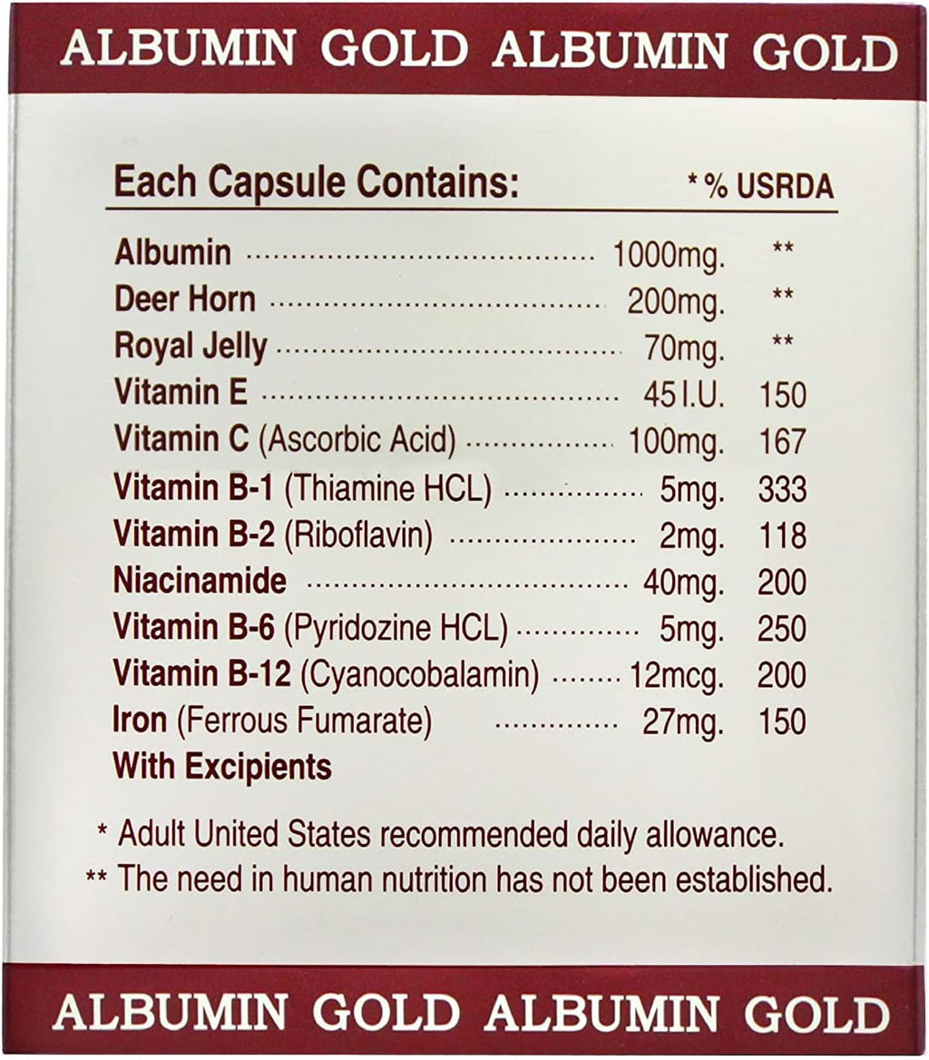 Natural Albumin Forte - Jalea Real con Asta de Ciervo (1500 mg, 200 cápsulas blandas)