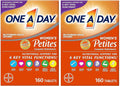 ONE A DAY Women's Petites Multivitamin with Vitamin A, C, D, E and Zinc, 160 Count (Pack of 2)