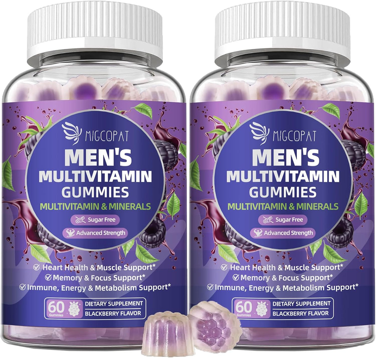 Multivitamínico para Hombres con Omega-3 y Probióticos - Gominolas sin Azúcar, Sabor Mora – Image 10