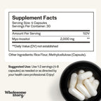 Wholesome Story Myo-Inositol 2000mg | 120 Cápsulas | Suplemento de Vitamina B8
