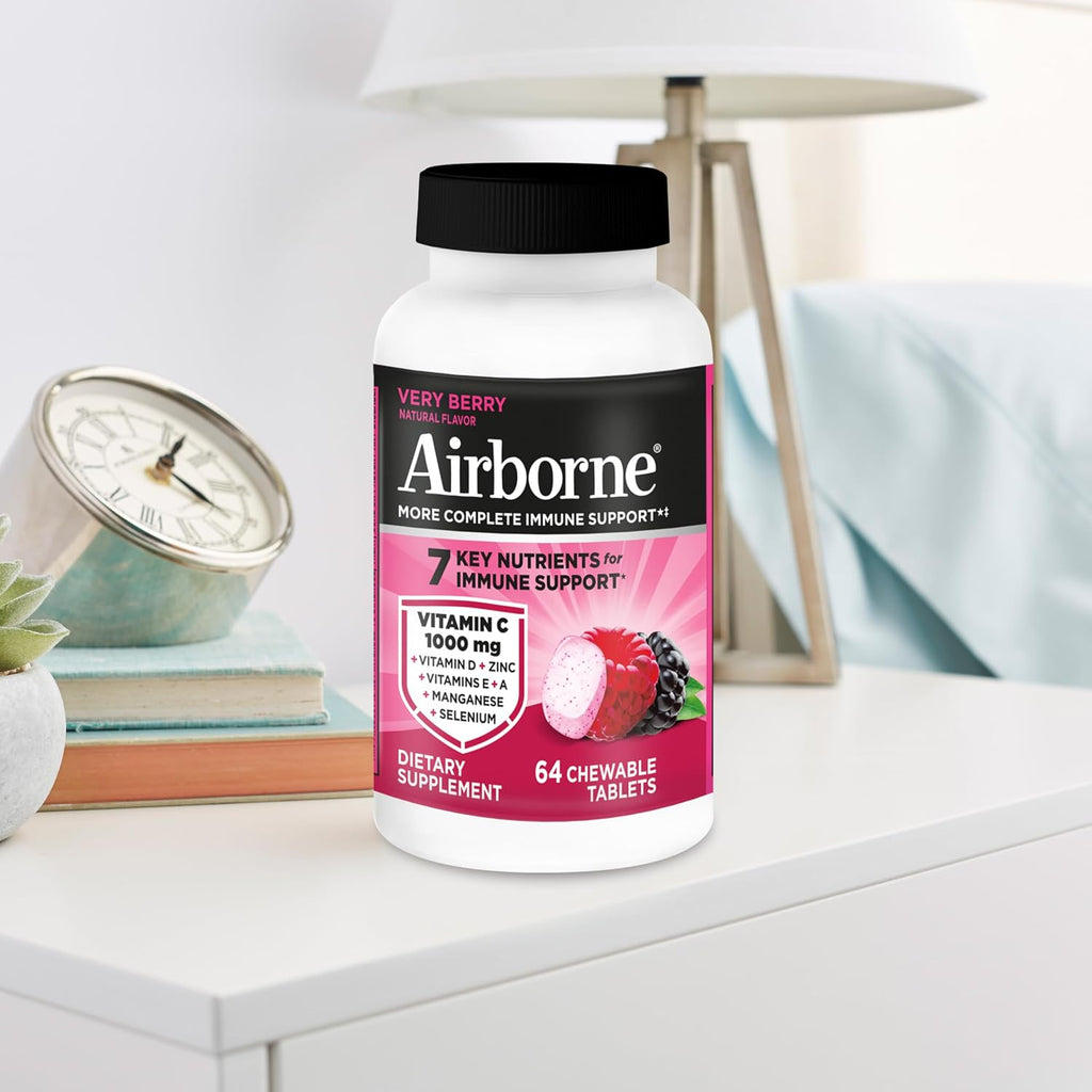 Airborne Berry Chewables with Vitamin C 1000 mg, 64 Count