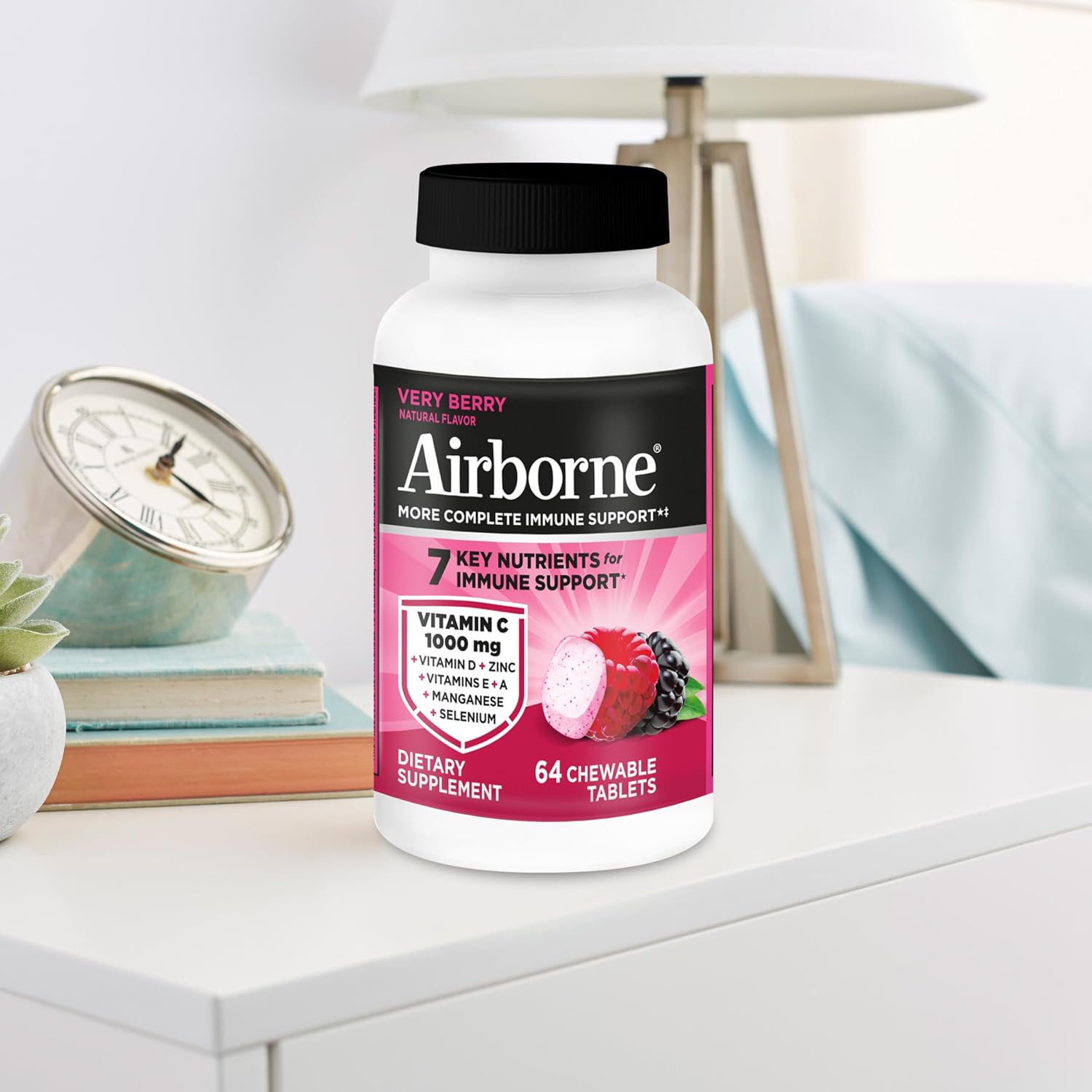 Airborne Berry Chewables with Vitamin C 1000 mg, 64 Count