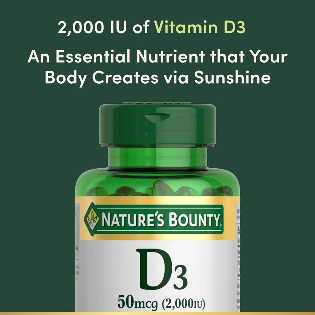 Nature's Bounty Vitamina D3 2000 UI - 350 Cápsulas Blandas