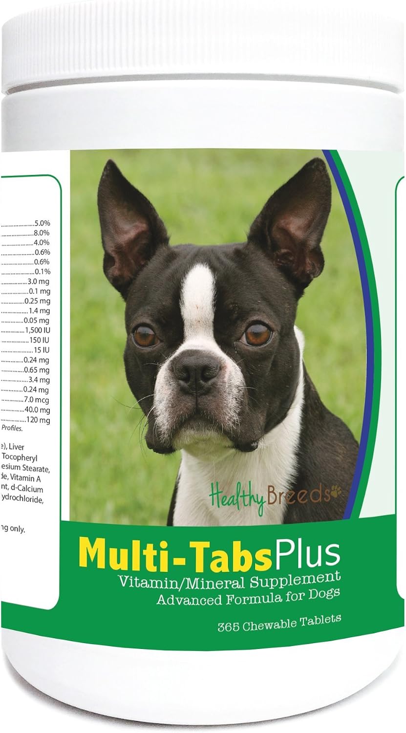 Healthy Breeds Boston Terrier Multi-Tabs Plus Comprimidos Masticables 365 Unidades