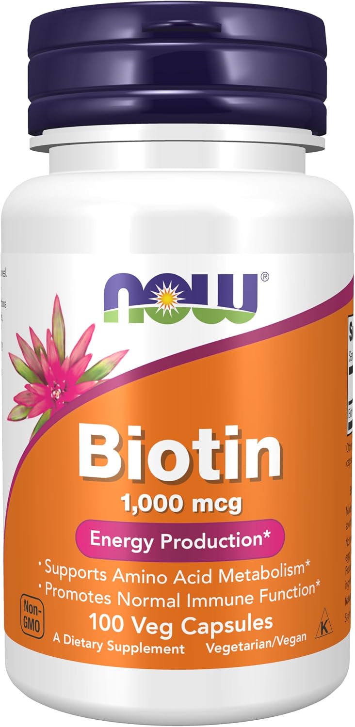 NOW Foods, Biotina 1.000 mcg, 100 Cápsulas