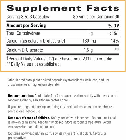 Integrative Therapeutics Calcio D-Glucarato - 90 Cápsulas – Image 2