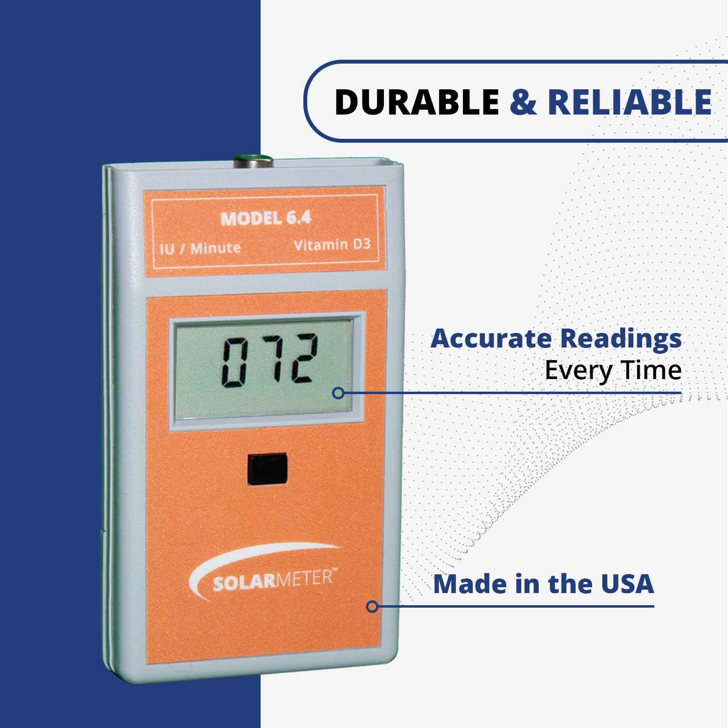 Solarmeter Model 6.4 Digital UVB Meter – Handheld Radiometer for Measuring UVB Radiation (280-320 nm)