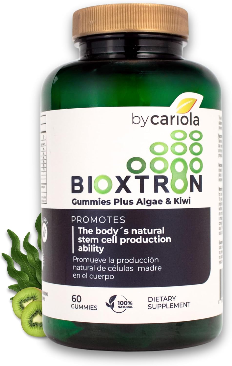 Bioxtron Gomitas de Células Madre - Espirulina, Vitaminas B y Magnesio - 60 Unidades