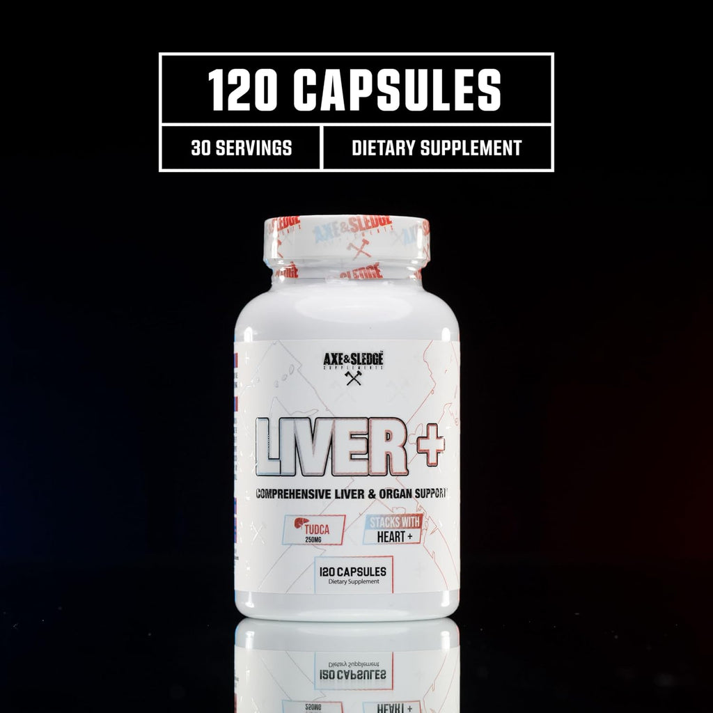 Axe & Sledge Liver+ — Suplemento Hepático con TUDCA, NAC y Cardo Mariano (30 Cápsulas)