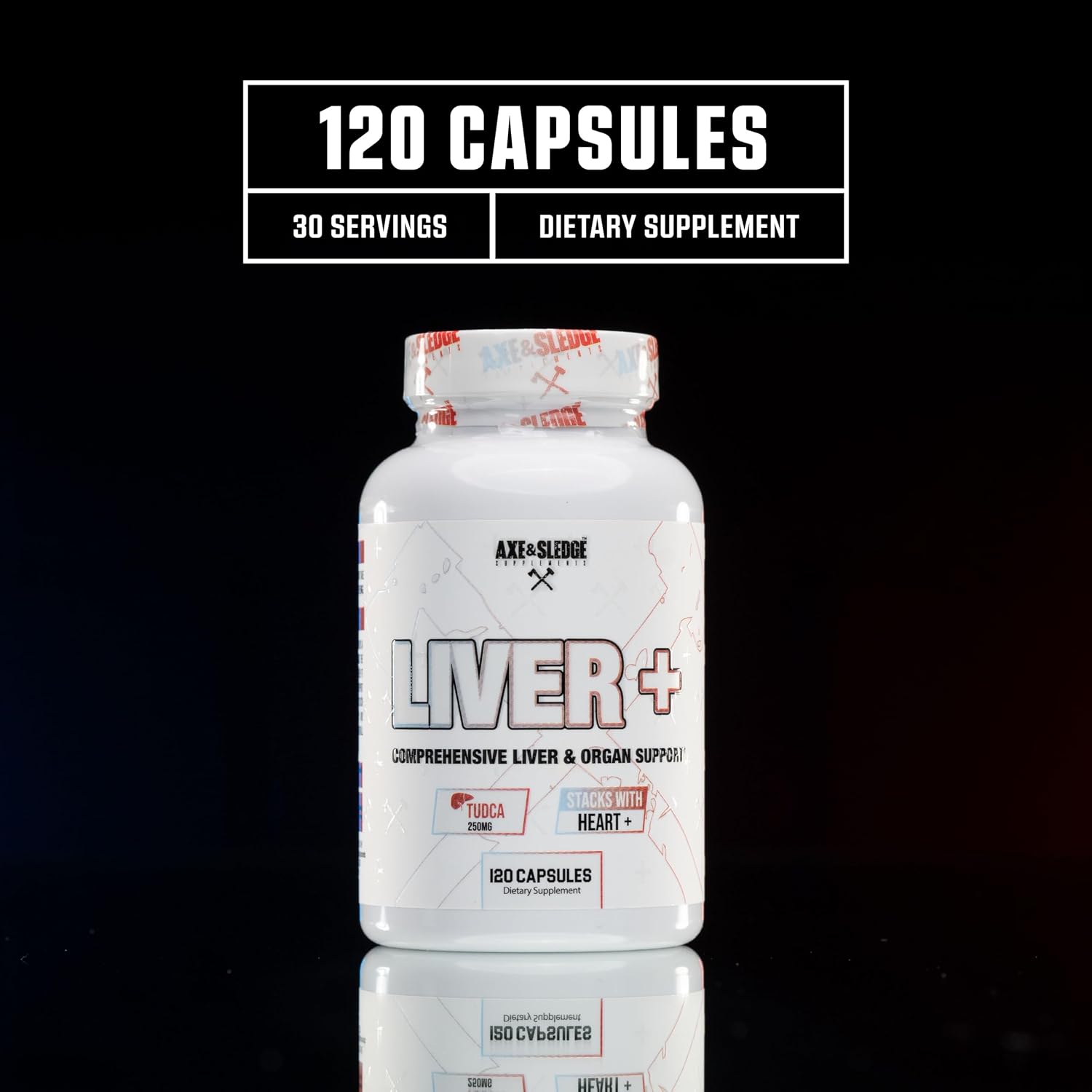 Axe & Sledge Liver+ — Suplemento Hepático con TUDCA, NAC y Cardo Mariano (30 Cápsulas)