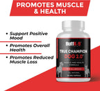 True Champ 2.0 Suplemento para el desarrollo muscular en perros, Cápsulas de apoyo al bienestar canino para todas las razas (30 Cápsulas vegetales)