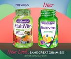 Vitafusion MultiVites Gominolas Multivitamínicas para Adultos, Sabores Berry, Melocotón y Naranja - 70 gominolas, Pack de 2
