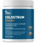 Dr. Tobias Calostro Bovino en Polvo - Suplemento Premium para el Sistema Inmunitario, Salud Intestinal y Recuperación Muscular | 3g por Servicio, Mínimo 30% IgG, Sin Sabor (227 g - 76 Servicios)