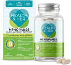 Health & Her Complementos para la Menopausia - Apoyo Multinutriente para Energía, Huesos, Músculos, Piel y Cabello - Vegano, Sin Gluten (60 Cápsulas - 1 Mes)