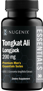 Nugenix Essentials Tongkat Ali para Hombres - Extracto de Longjack 200 mg, 30 Cápsulas