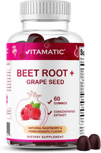 Vitamatic Gominolas de Remolacha con B6, B12, Semilla de Uva, Granada y Niacinamida – 60 Gominolas
