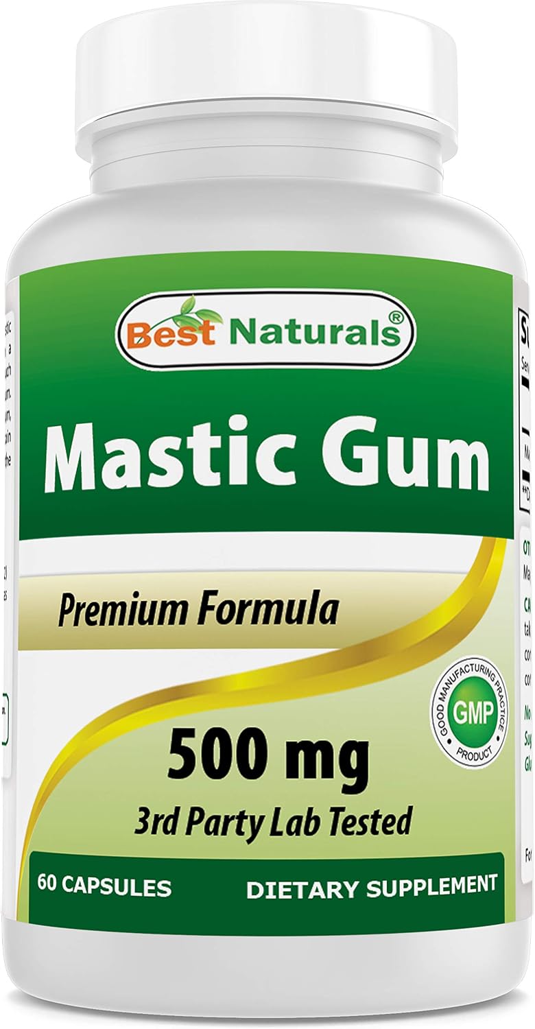 Best Naturals Mastic Gum 500 mg 60 Cápsulas