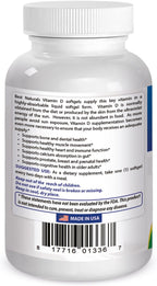 Best Naturals Vitamin D3 10000 IU Softgel, 240 Count