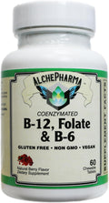 Coenzymated B-12, Folato y B-6, 60 Comprimidos Masticables, Sabor Natural a Bayas, con Metilcobalamina B12, P-5-P B6 y Magnafolate-C L-5-MTHF, Vegano, No-OGM y Sin Gluten