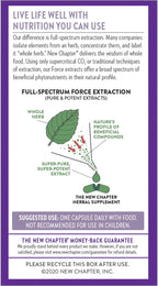New Chapter Holy Basil Force - Albahaca Santa para el Estrés y Apoyo Inmunológico, 30 Cápsulas Vegetarianas