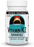 Source Naturals Vitamina K2 Advantage, 2200 mcg - 120 Comprimidos