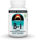 Source Naturals Vitamina B-1 (Tiamina) 100 mg, 250 Tabletas