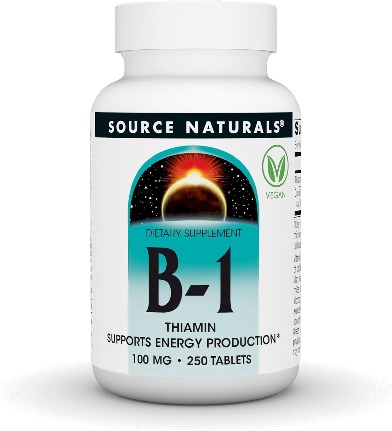 Source Naturals Vitamina B-1 (Tiamina) 100 mg, 250 Tabletas