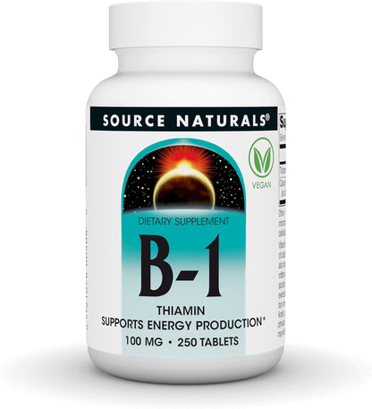 Source Naturals Vitamina B-1 (Tiamina) 100 – El metabolismo energético normal. – Image 1