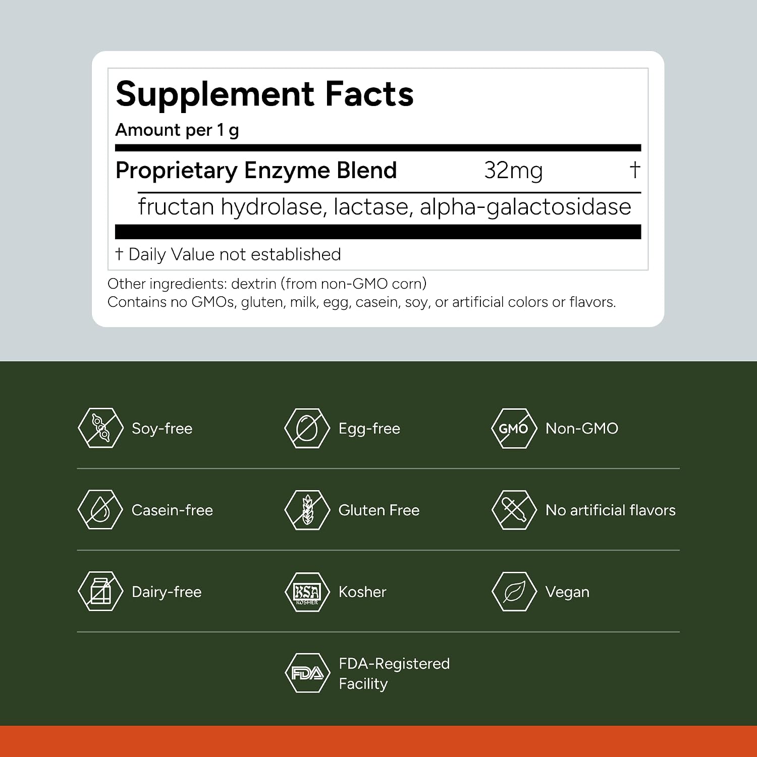 FODZYME® Enzimas Digestivas On-The-Go para la Salud Digestiva, 30 Dosis