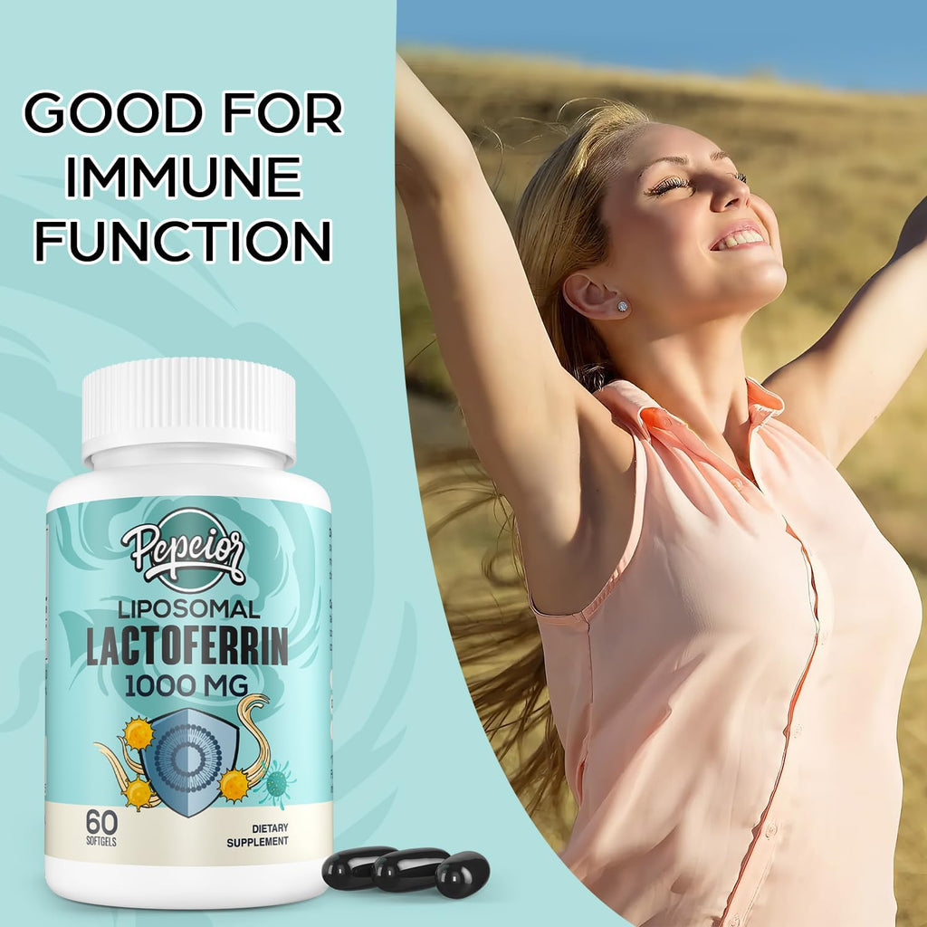 Pepeior Lactoferrina Bovina Liposomal 1000 mg - 60 Cápsulas Blandas