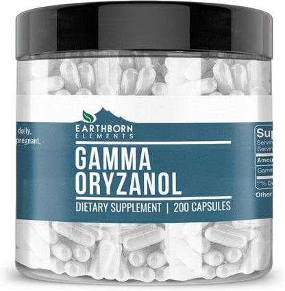 Earthborn Elements Gamma Oryzanol 200 – Pureza: Gamma oryzanol puro y sin diluir. No contiene aditivos, – Image 1