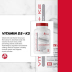 Metabolic Nutrition Vitamina D3 + K2, 7000 UI, 90 Cápsulas Vegetales