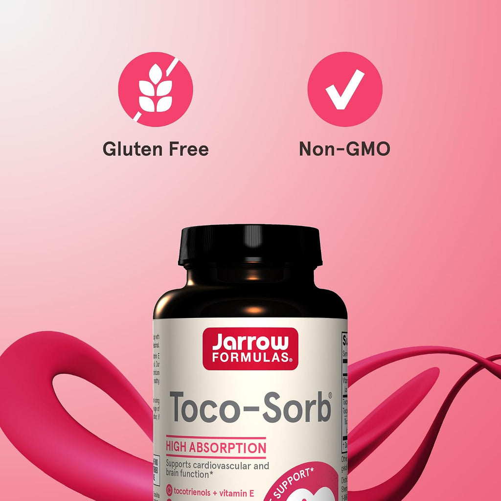 Jarrow Formulas Toco-Sorb – Complejo de Vitamina E y Tocotrienoles, Alta Absorción, 60 Cápsulas