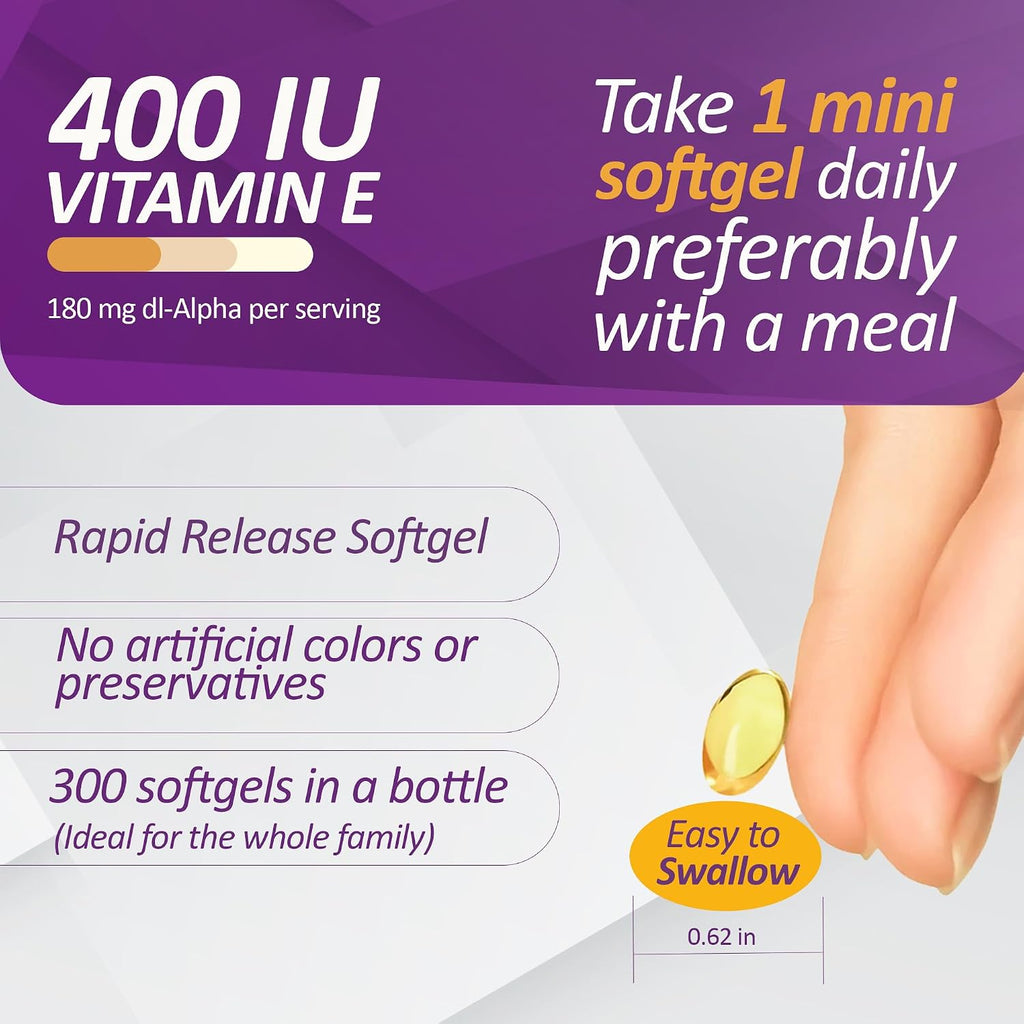 Prati Donaduzzi Vitamina E 400 IU (180 mg dl-Alfa) – 300 Cápsulas Blandas
