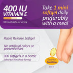Prati Donaduzzi Vitamina E 400 IU (180 mg dl-Alfa) – 300 Cápsulas Blandas