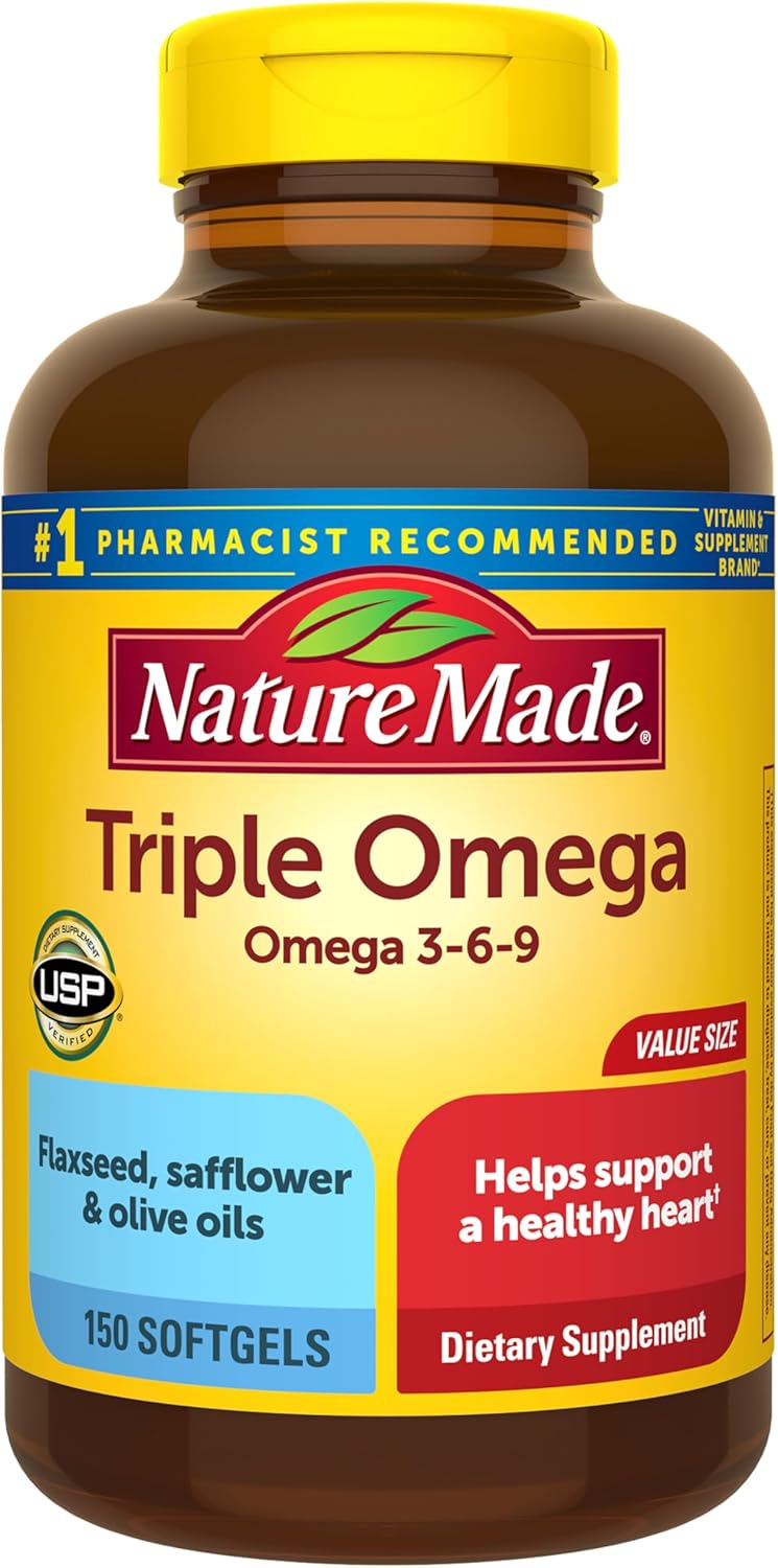 Nature Made Triple Omega 3 6 9 - 180 Cápsulas Blandas