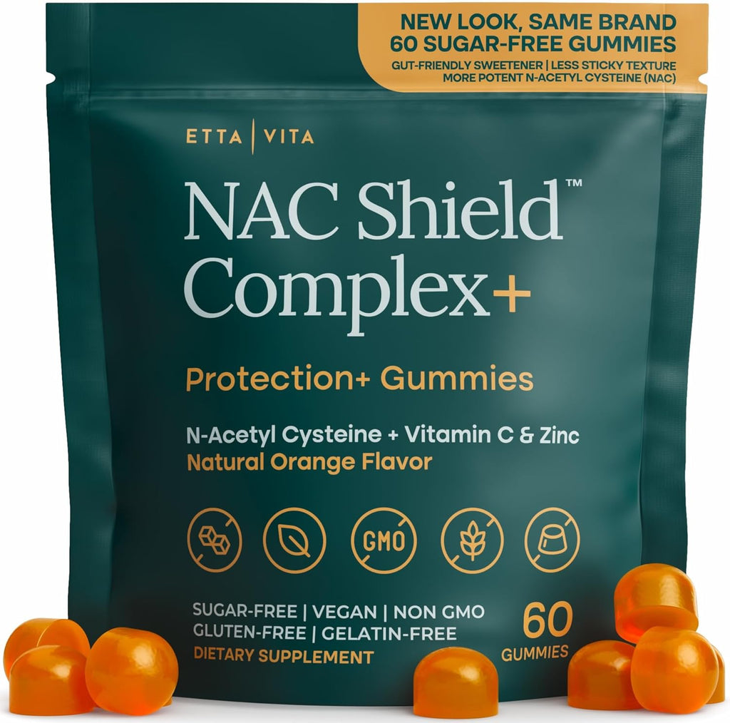 Gominolas de NAC sin Azúcar (Complejo Inmune) con Vitamina C y Zinc - Etta Vita