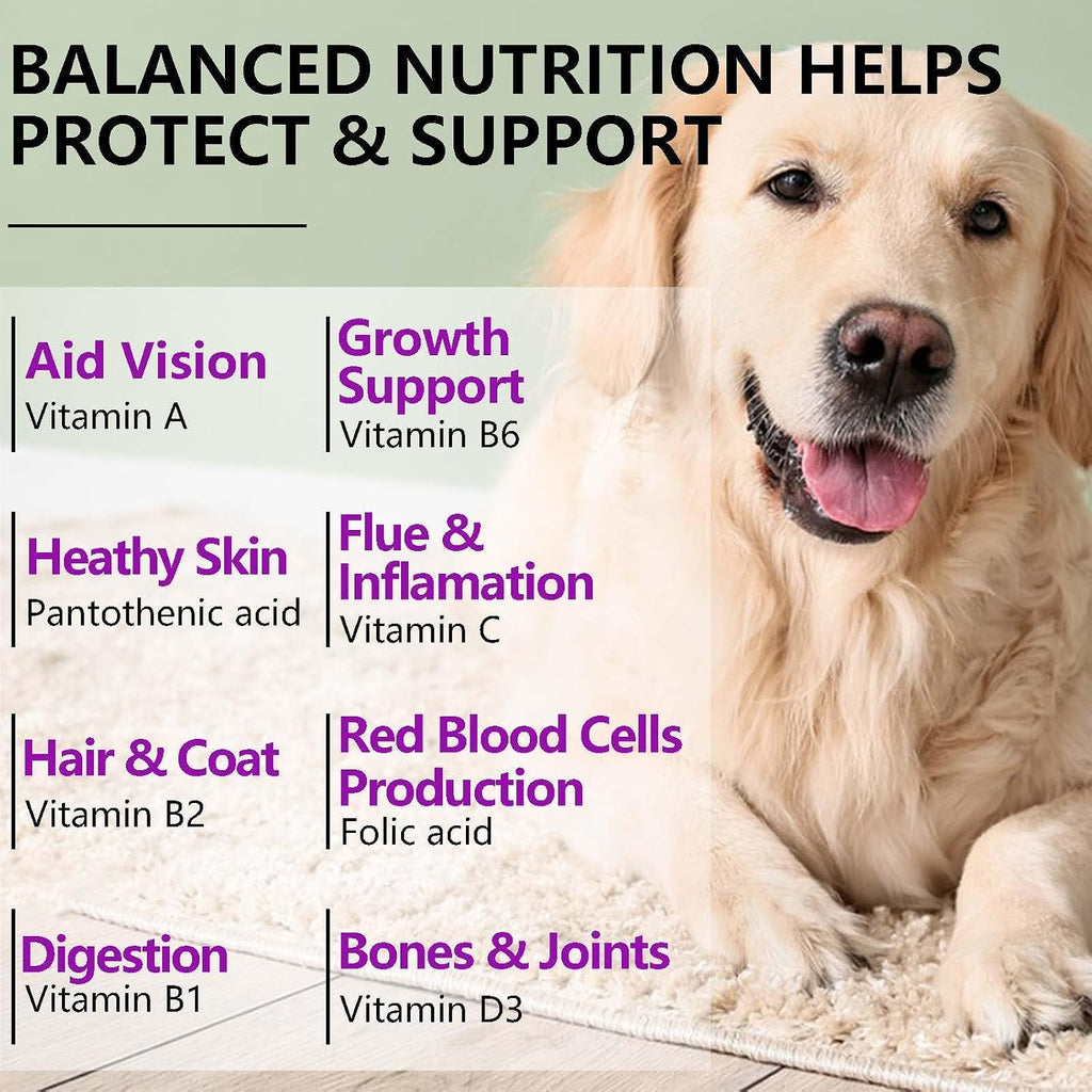 15-in-1 Multivitamínico para Perros con Glucosamina y Probióticos - Masticables Naturales Sabor Pato, 150 Piezas