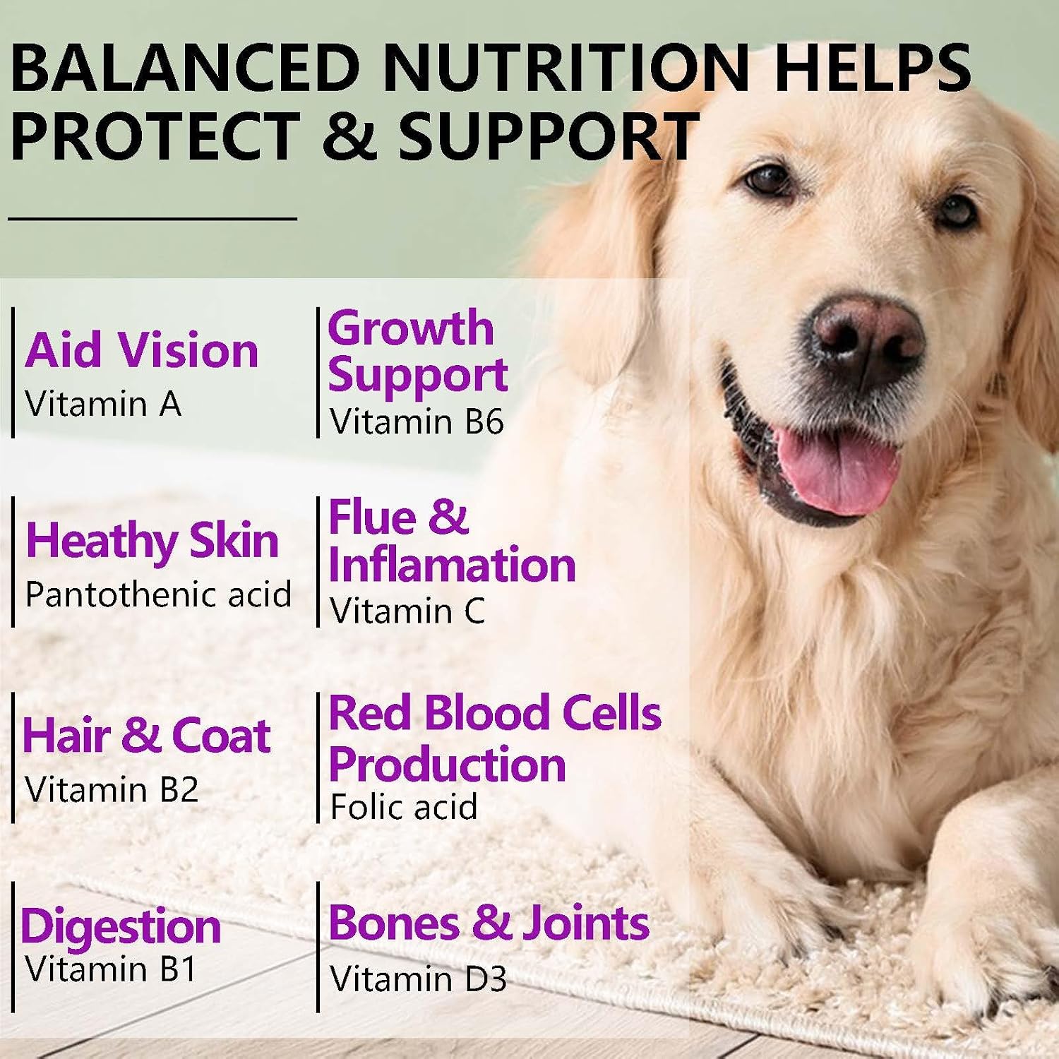 15-in-1 Multivitamínico para Perros con Glucosamina y Probióticos - Masticables Naturales Sabor Pato, 150 Piezas