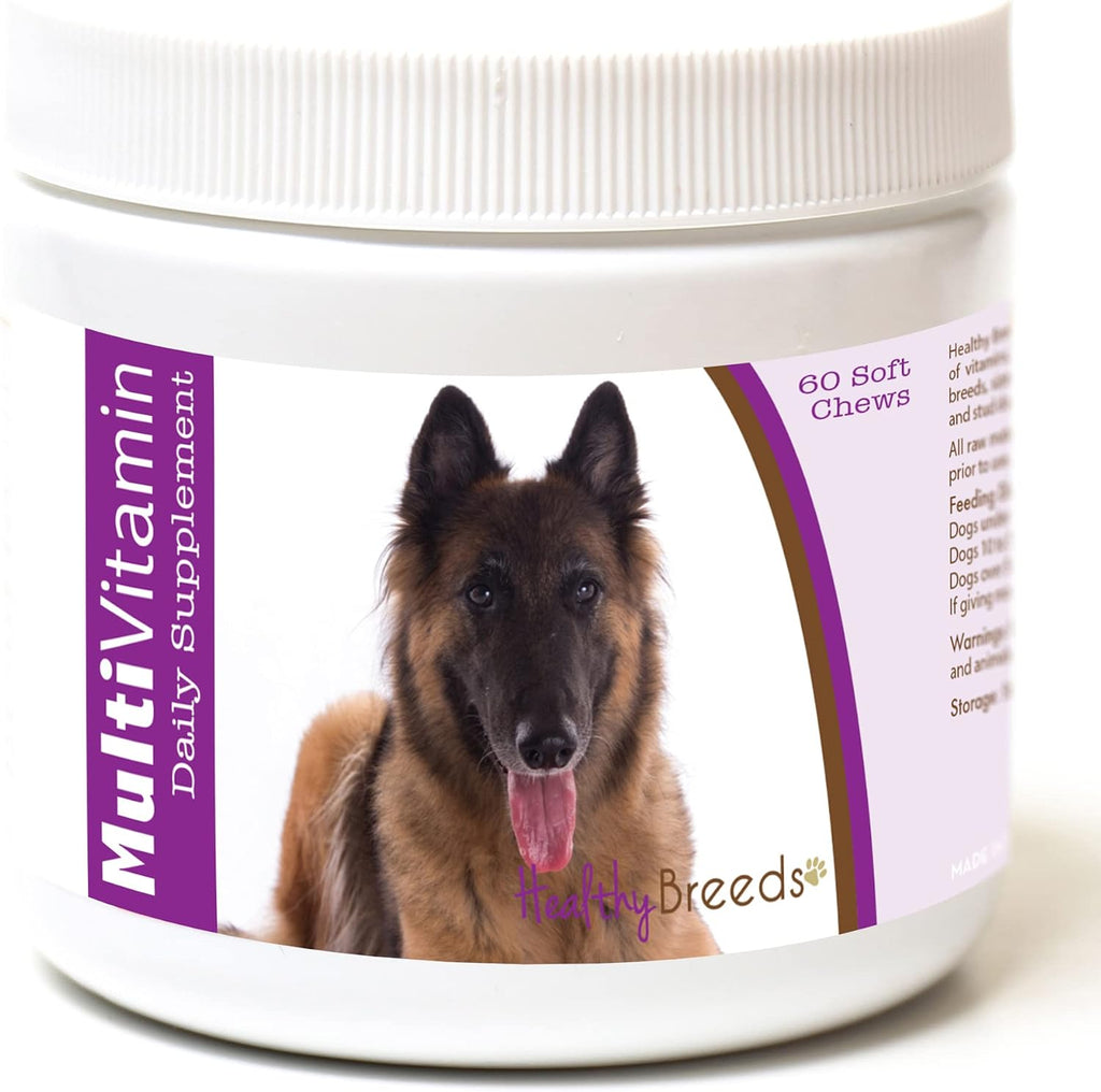 Healthy Breeds Belgian Tervuren Multivitamínico para Perros, 60 Comprimidos Masticables Blandos