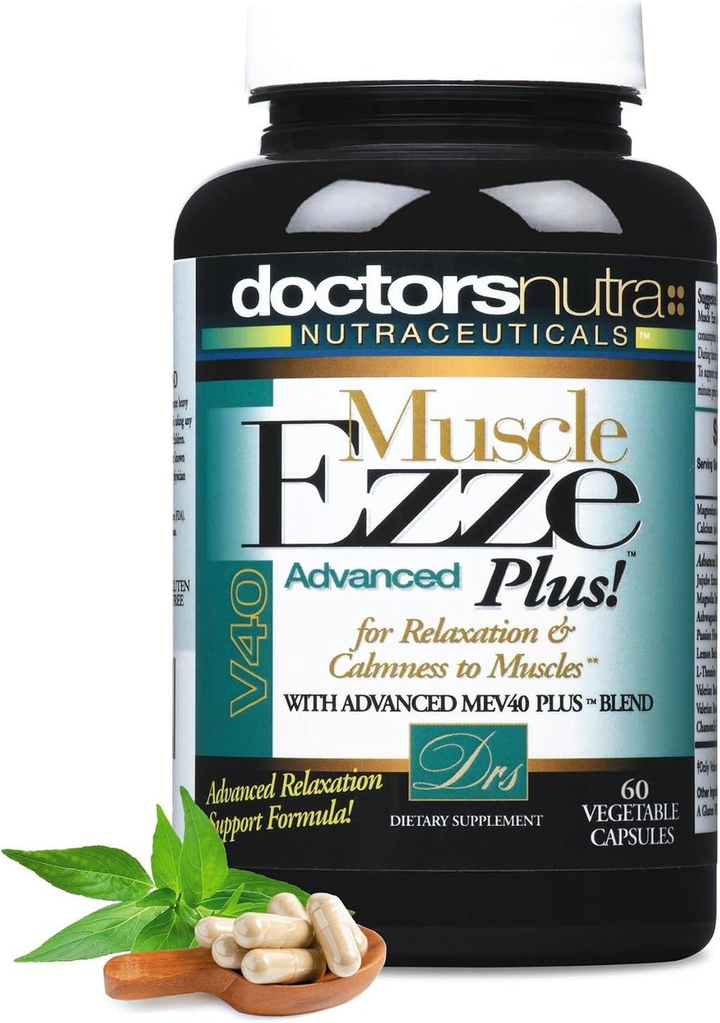 Doctors Nutra Nutraceuticals Muscle Ezze Plus - Natural Daytime or Nighttime Relaxant - Gluten Free - 60 Vegetable Capsules