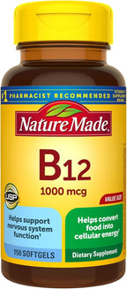 Vitamina B12 1000 mcg, 150 Cápsulas Blandas - Nature Made
