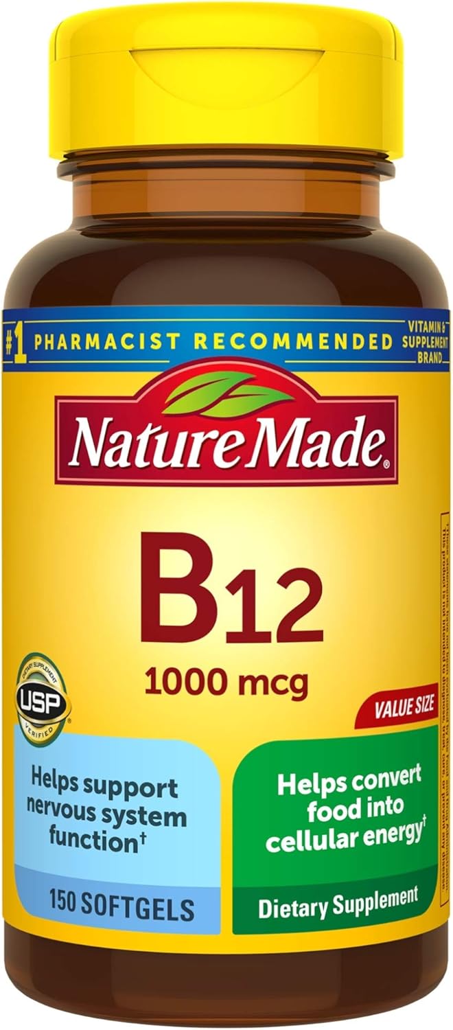 Vitamina B12 1000 mcg, 150 Cápsulas Blandas - Nature Made