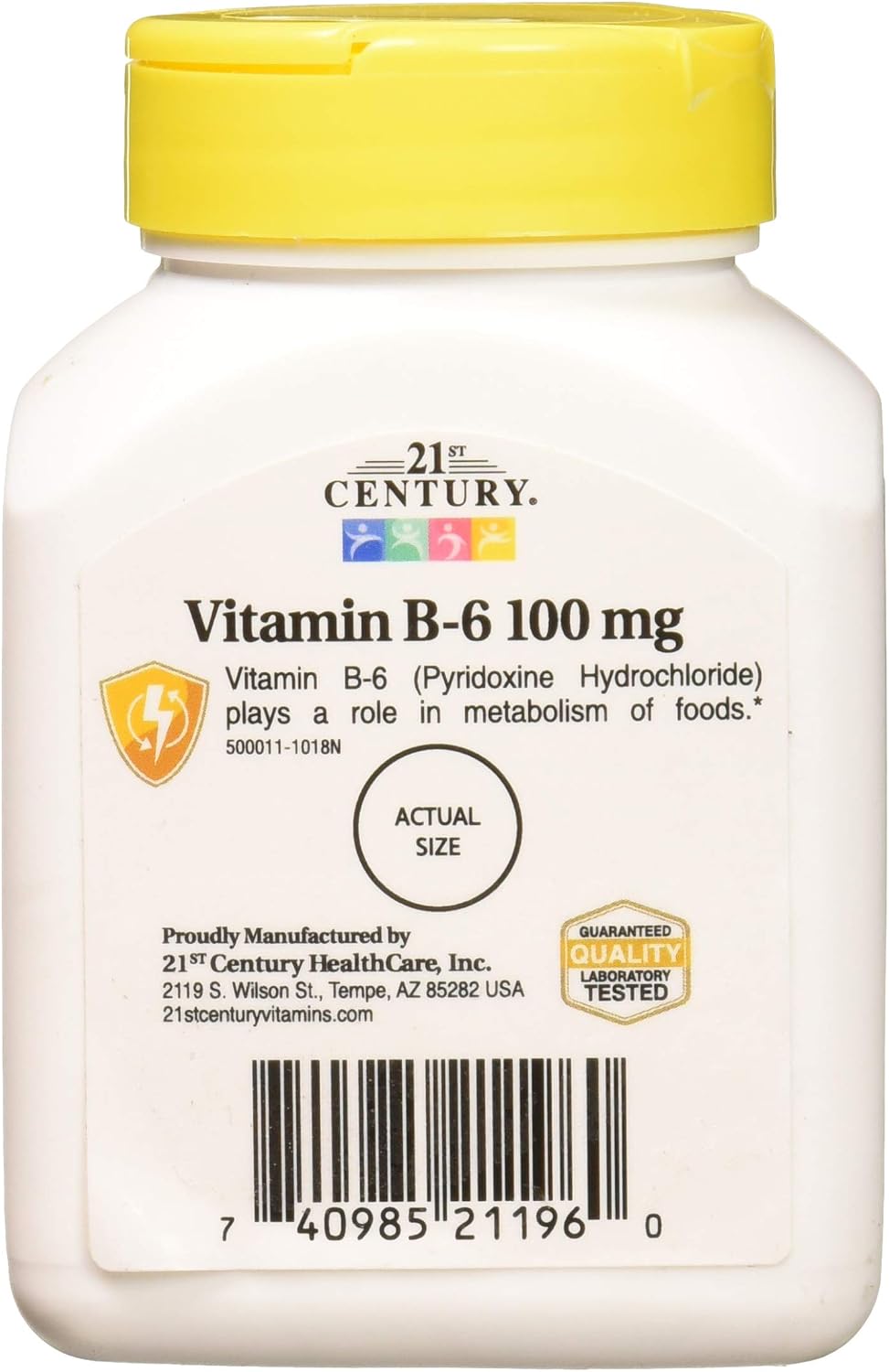 21st Century Vitamina B-6 100 mg, 110 Comprimidos