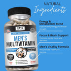 Kaya Naturals Multivitamínico para Hombres - Complejo Multivitamínico y Mineral - Apoyo Prostático - 180 Cápsulas Vegetales
