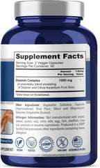 NusaPure Complejo de Diosmina 1.000 mg por porción - 180 Cápsulas Vegetales (No-GMO, Vegano) con Citrus Aurantium