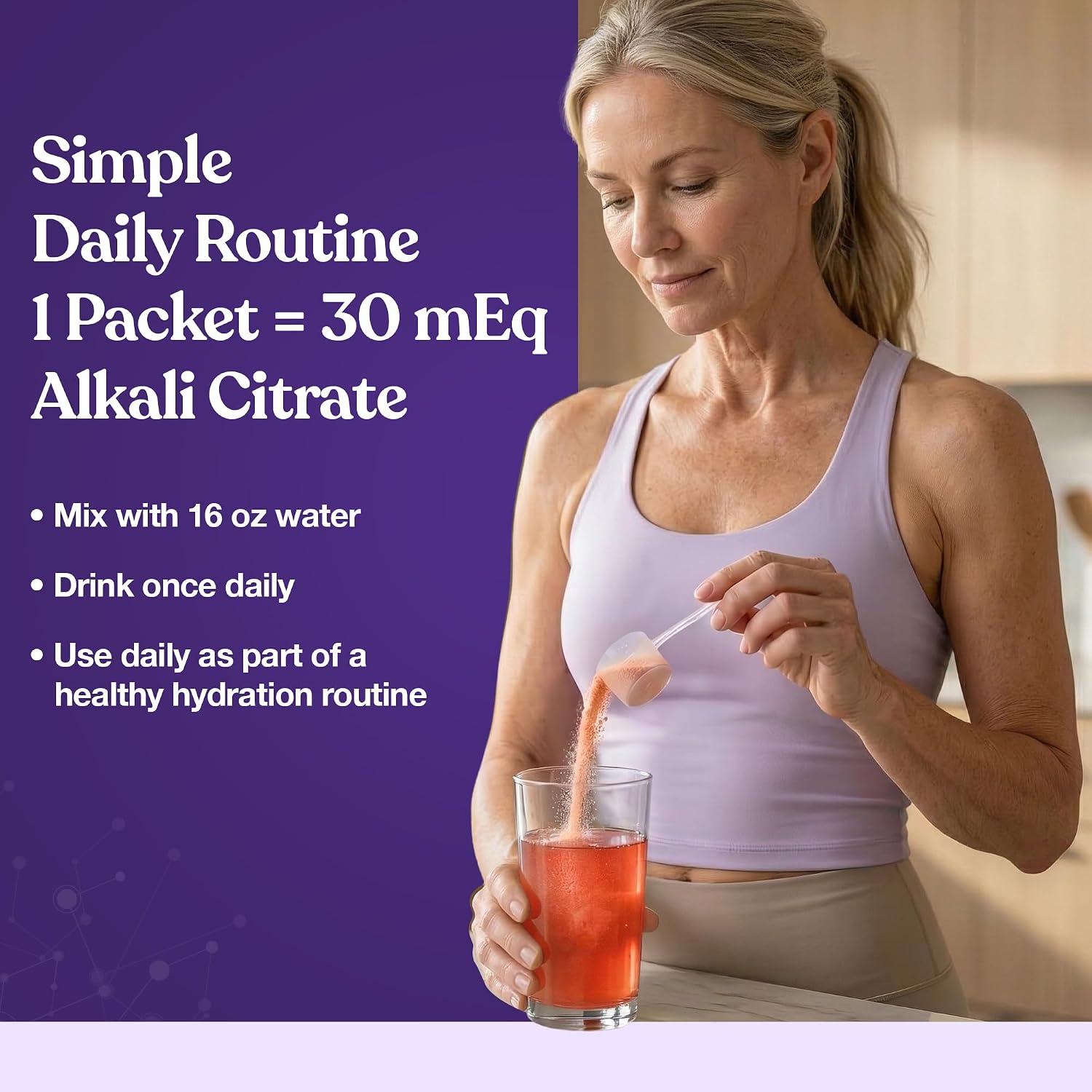Stone Stopper Drink Mix, Tropical - Suplemento de Citrato Alcalino para la Salud Renal (30 Sobres)